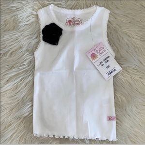 Ruffle Butts White Tank